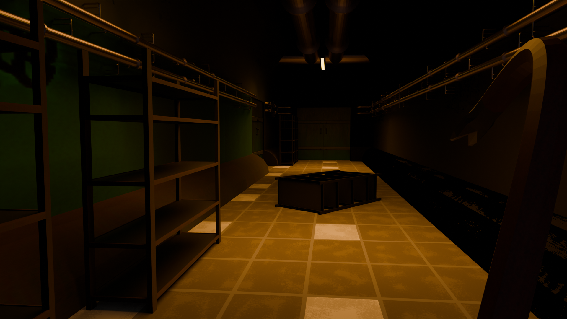 Vue détaillée de l'extérieur du couloir de donjon